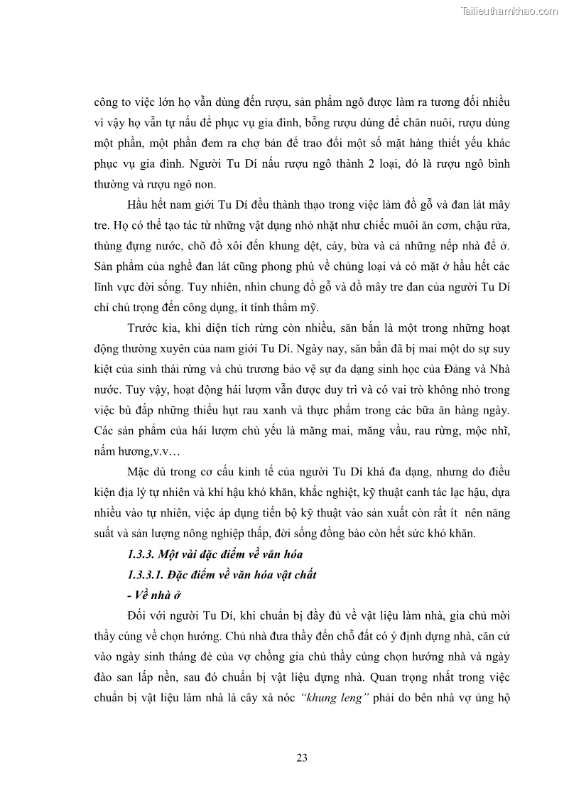 Luận văn thạc sĩ dân tộc học Nghi lễ hôn nhân của người Tu Dí ở xã Thanh Bình, huyện Mường Khương, tỉnh Lào Cai - 3 Trang 30