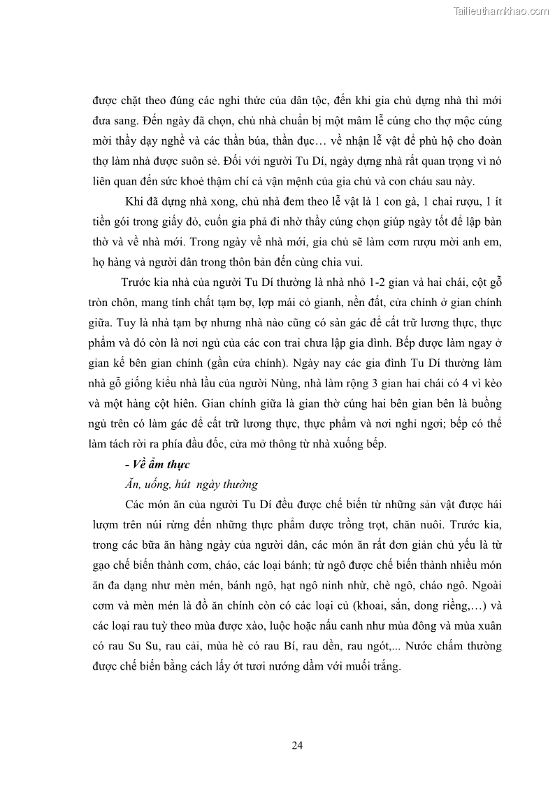 Luận văn thạc sĩ dân tộc học Nghi lễ hôn nhân của người Tu Dí ở xã Thanh Bình, huyện Mường Khương, tỉnh Lào Cai - 3 Trang 31