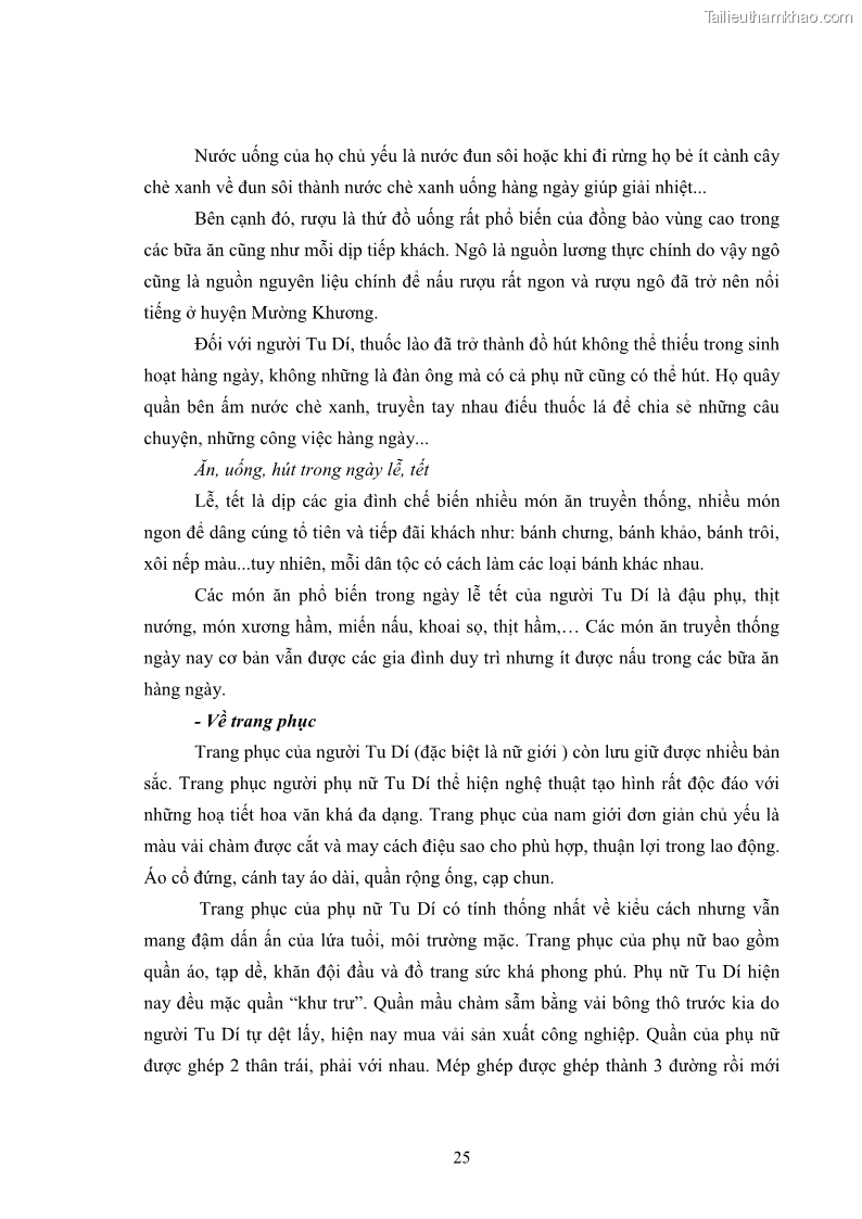 Luận văn thạc sĩ dân tộc học Nghi lễ hôn nhân của người Tu Dí ở xã Thanh Bình, huyện Mường Khương, tỉnh Lào Cai - 3 Trang 32