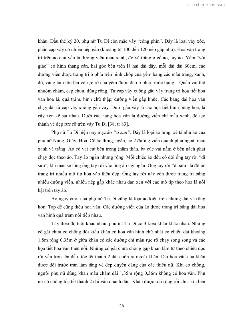 Luận văn thạc sĩ dân tộc học Nghi lễ hôn nhân của người Tu Dí ở xã Thanh Bình, huyện Mường Khương, tỉnh Lào Cai - 3 Trang 33