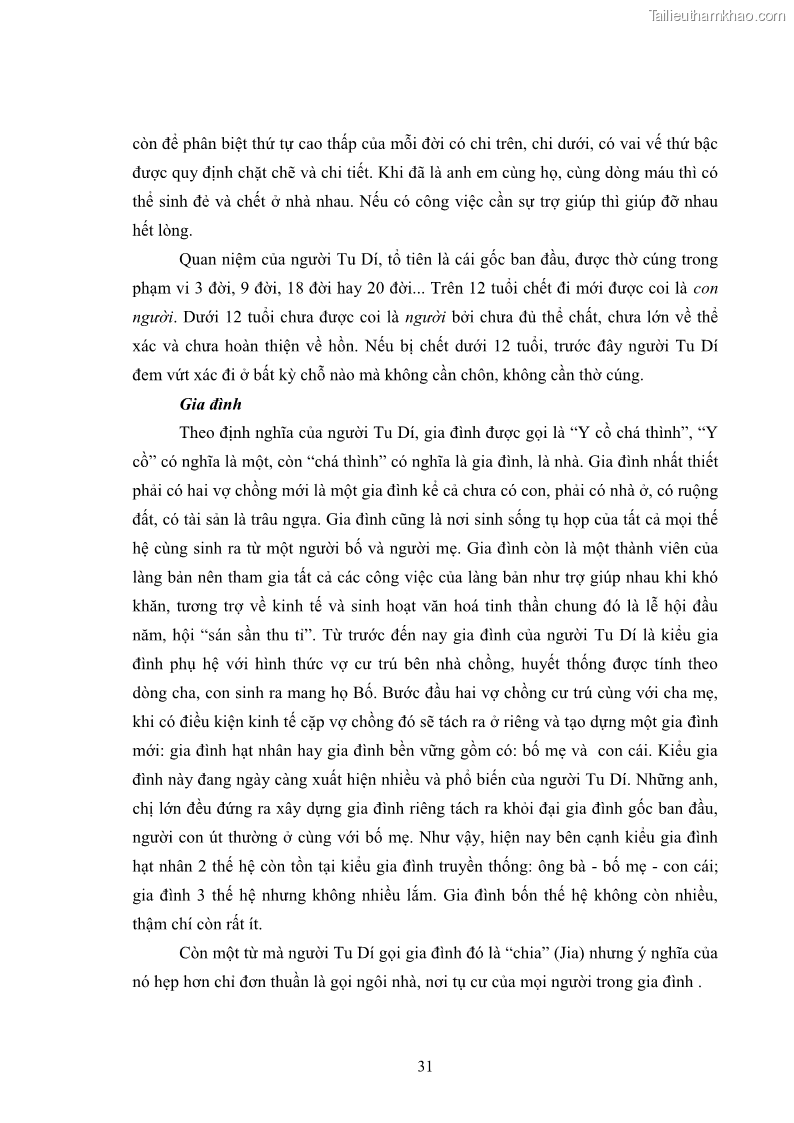 Luận văn thạc sĩ dân tộc học Nghi lễ hôn nhân của người Tu Dí ở xã Thanh Bình, huyện Mường Khương, tỉnh Lào Cai - 4 Trang 38