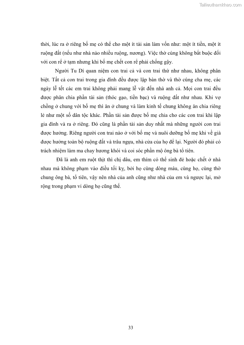 Luận văn thạc sĩ dân tộc học Nghi lễ hôn nhân của người Tu Dí ở xã Thanh Bình, huyện Mường Khương, tỉnh Lào Cai - 4 Trang 40