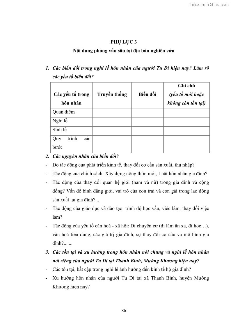 Luận văn thạc sĩ dân tộc học Nghi lễ hôn nhân của người Tu Dí ở xã Thanh Bình, huyện Mường Khương, tỉnh Lào Cai - 8 Trang 93