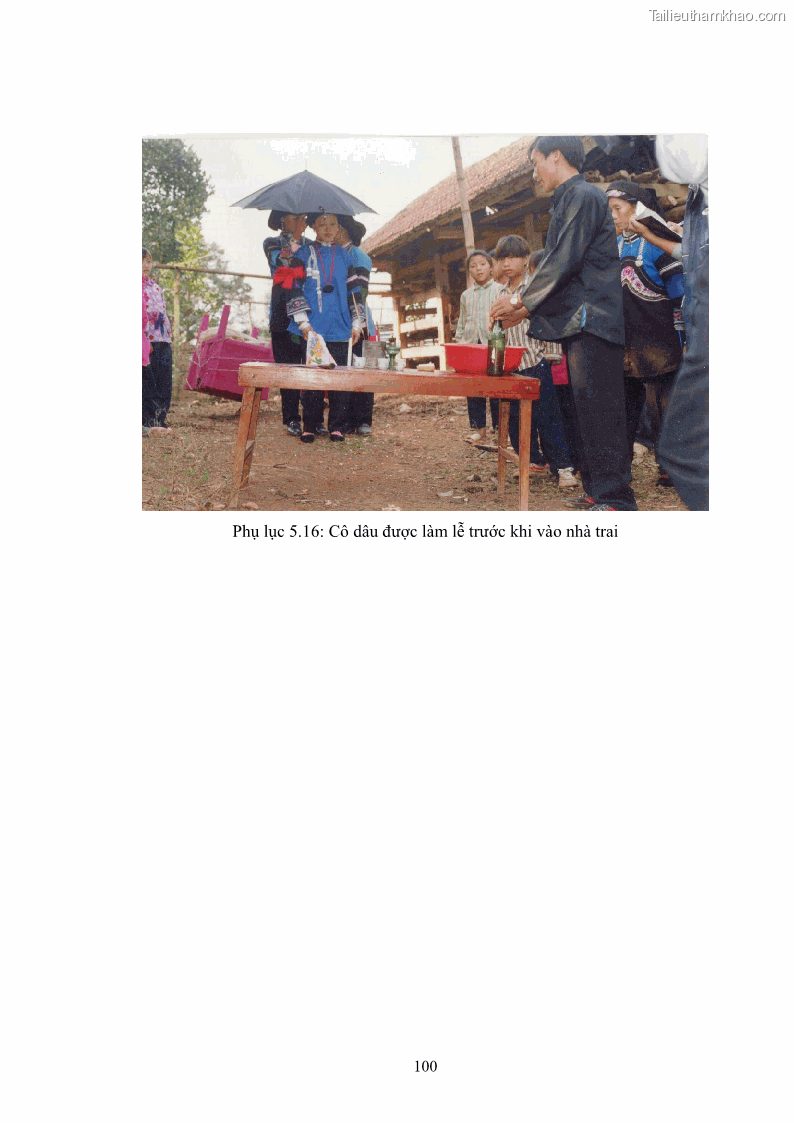 Luận văn thạc sĩ dân tộc học Nghi lễ hôn nhân của người Tu Dí ở xã Thanh Bình, huyện Mường Khương, tỉnh Lào Cai - 9 Trang 107