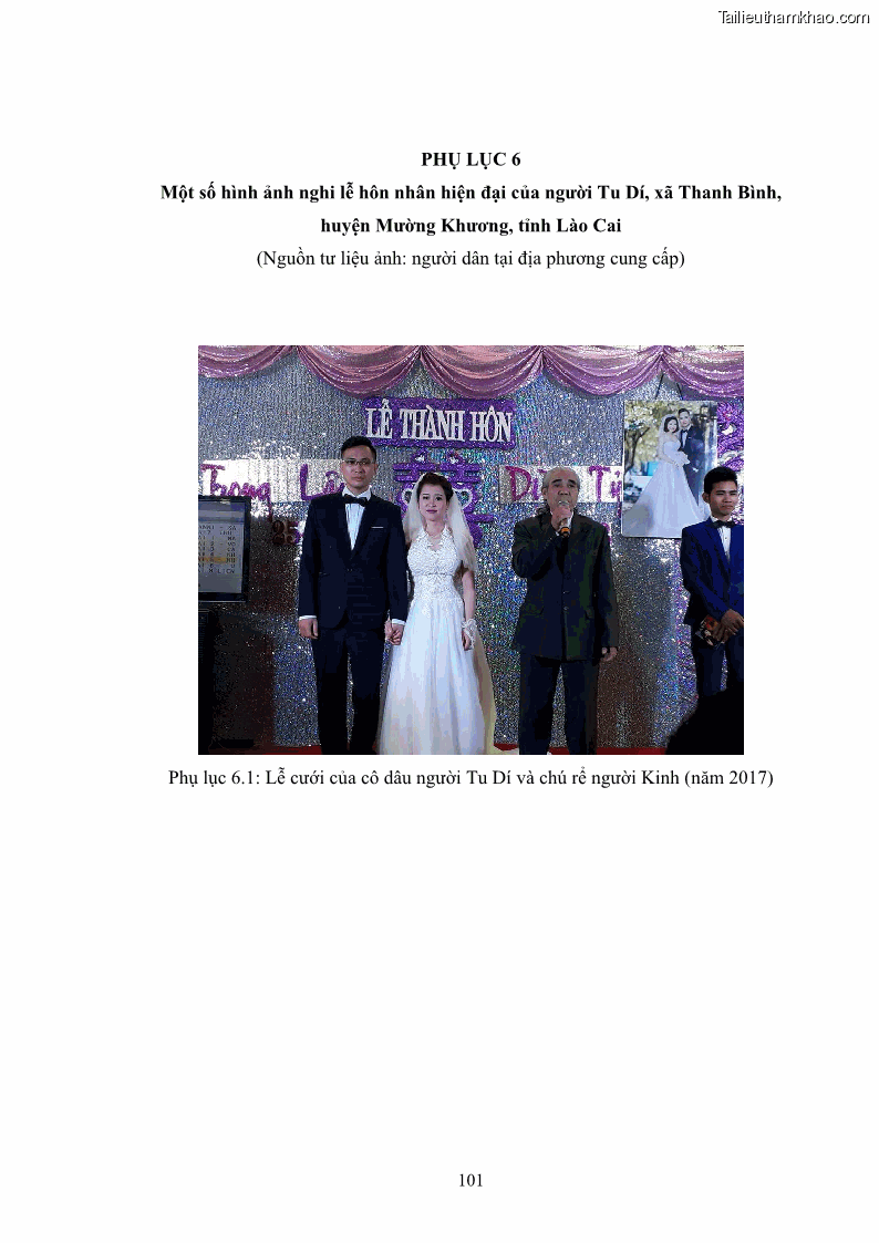 Luận văn thạc sĩ dân tộc học Nghi lễ hôn nhân của người Tu Dí ở xã Thanh Bình, huyện Mường Khương, tỉnh Lào Cai - 9 Trang 108
