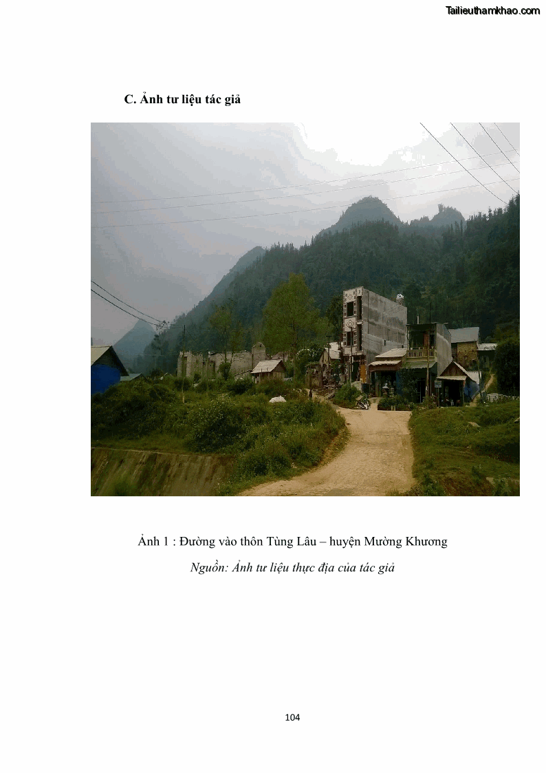 Luận văn thạc sĩ dân tộc học Tri thức địa phương về giáo dục trẻ em của người Nùng Dín ở thôn Tùng Lâu, Xã Tung Chung Phố, Huyện Mường Khương, tỉnh Lào Cai - 10 Trang 110