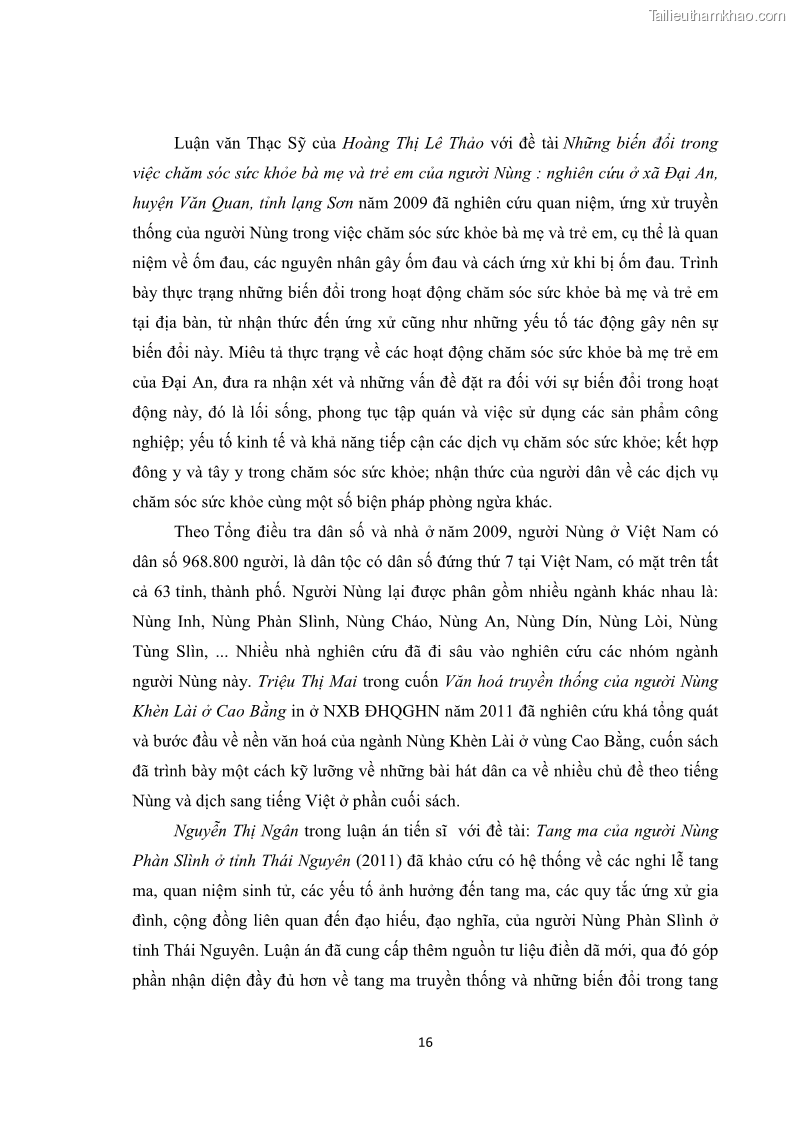 Luận văn thạc sĩ dân tộc học Tri thức địa phương về giáo dục trẻ em của người Nùng Dín ở thôn Tùng Lâu, Xã Tung Chung Phố, Huyện Mường Khương, tỉnh Lào Cai - 2 Trang 22