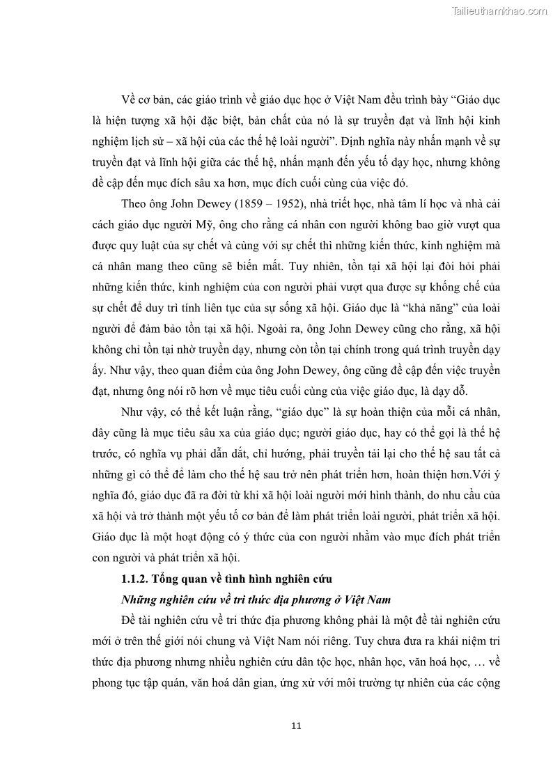 Luận văn thạc sĩ dân tộc học Tri thức địa phương về giáo dục trẻ em của người Nùng Dín ở thôn Tùng Lâu, Xã Tung Chung Phố, Huyện Mường Khương, tỉnh Lào Cai - 2 Trang 17