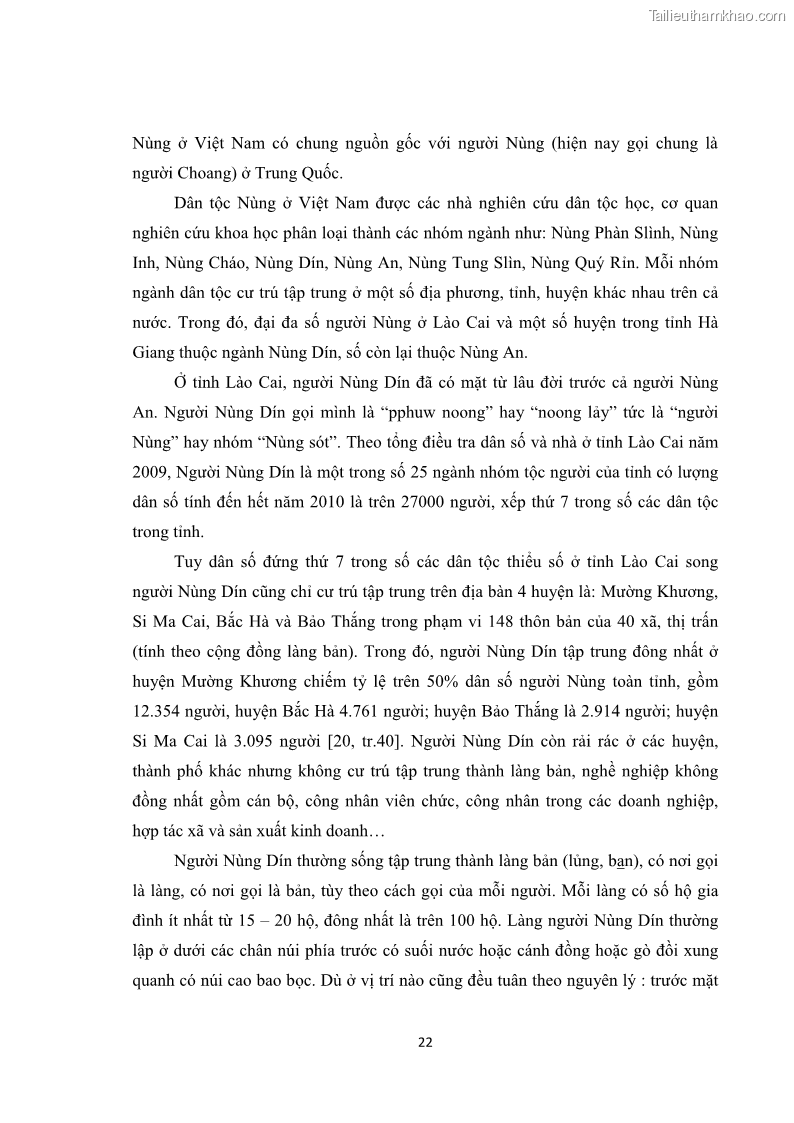 Luận văn thạc sĩ dân tộc học Tri thức địa phương về giáo dục trẻ em của người Nùng Dín ở thôn Tùng Lâu, Xã Tung Chung Phố, Huyện Mường Khương, tỉnh Lào Cai - 3 Trang 28