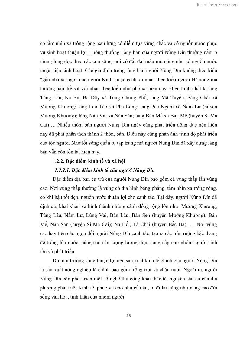 Luận văn thạc sĩ dân tộc học Tri thức địa phương về giáo dục trẻ em của người Nùng Dín ở thôn Tùng Lâu, Xã Tung Chung Phố, Huyện Mường Khương, tỉnh Lào Cai - 3 Trang 29