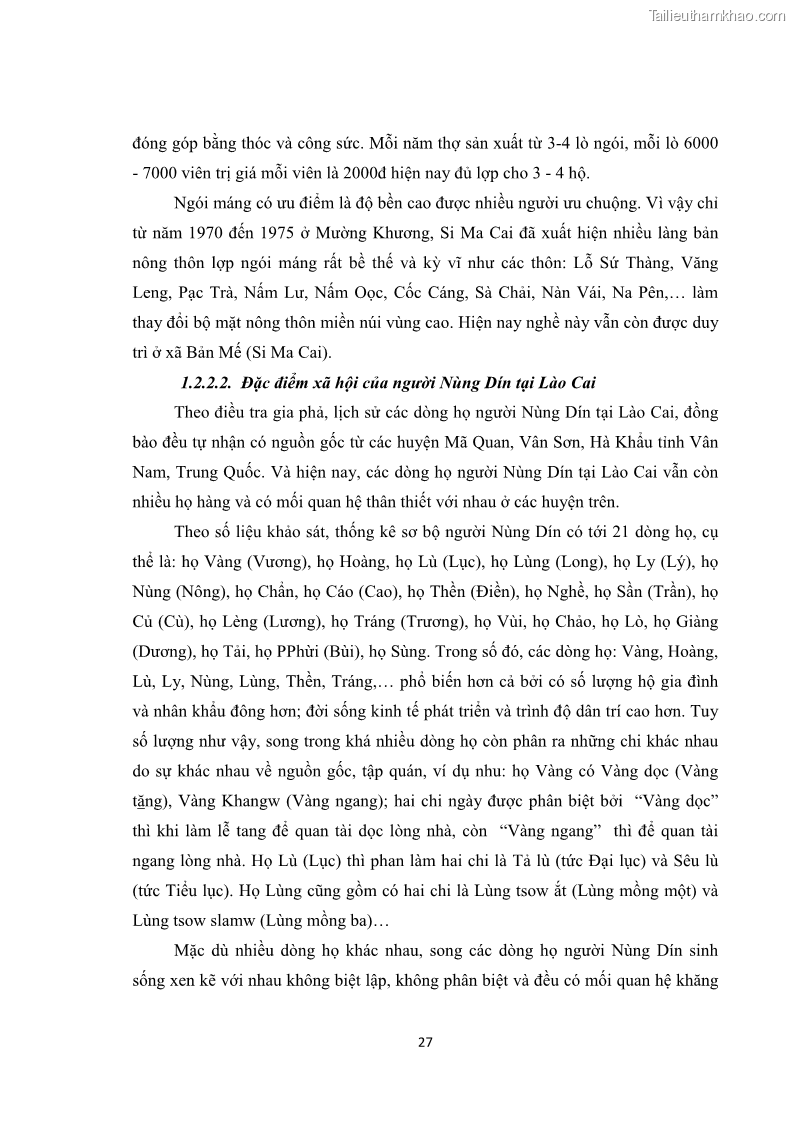 Luận văn thạc sĩ dân tộc học Tri thức địa phương về giáo dục trẻ em của người Nùng Dín ở thôn Tùng Lâu, Xã Tung Chung Phố, Huyện Mường Khương, tỉnh Lào Cai - 3 Trang 33