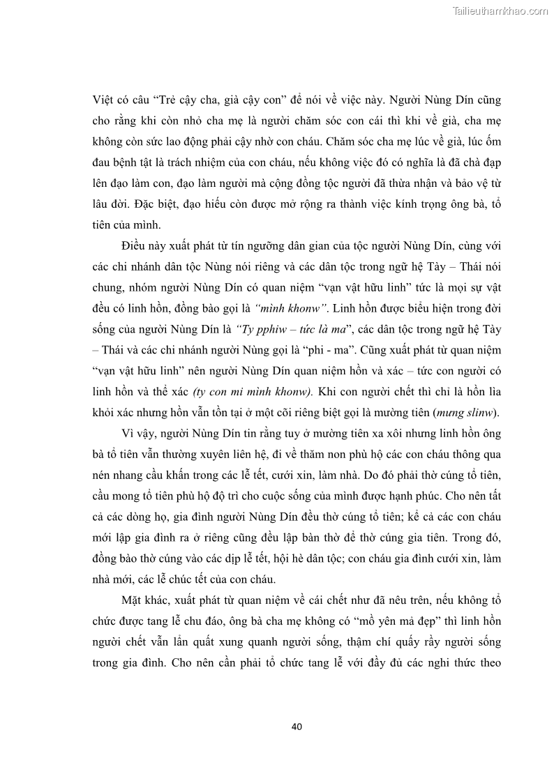Luận văn thạc sĩ dân tộc học Tri thức địa phương về giáo dục trẻ em của người Nùng Dín ở thôn Tùng Lâu, Xã Tung Chung Phố, Huyện Mường Khương, tỉnh Lào Cai - 4 Trang 46