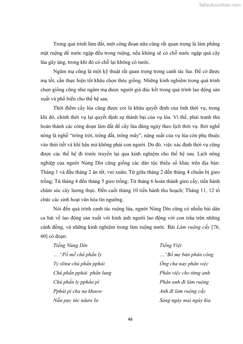 Luận văn thạc sĩ dân tộc học Tri thức địa phương về giáo dục trẻ em của người Nùng Dín ở thôn Tùng Lâu, Xã Tung Chung Phố, Huyện Mường Khương, tỉnh Lào Cai - 5 Trang 54