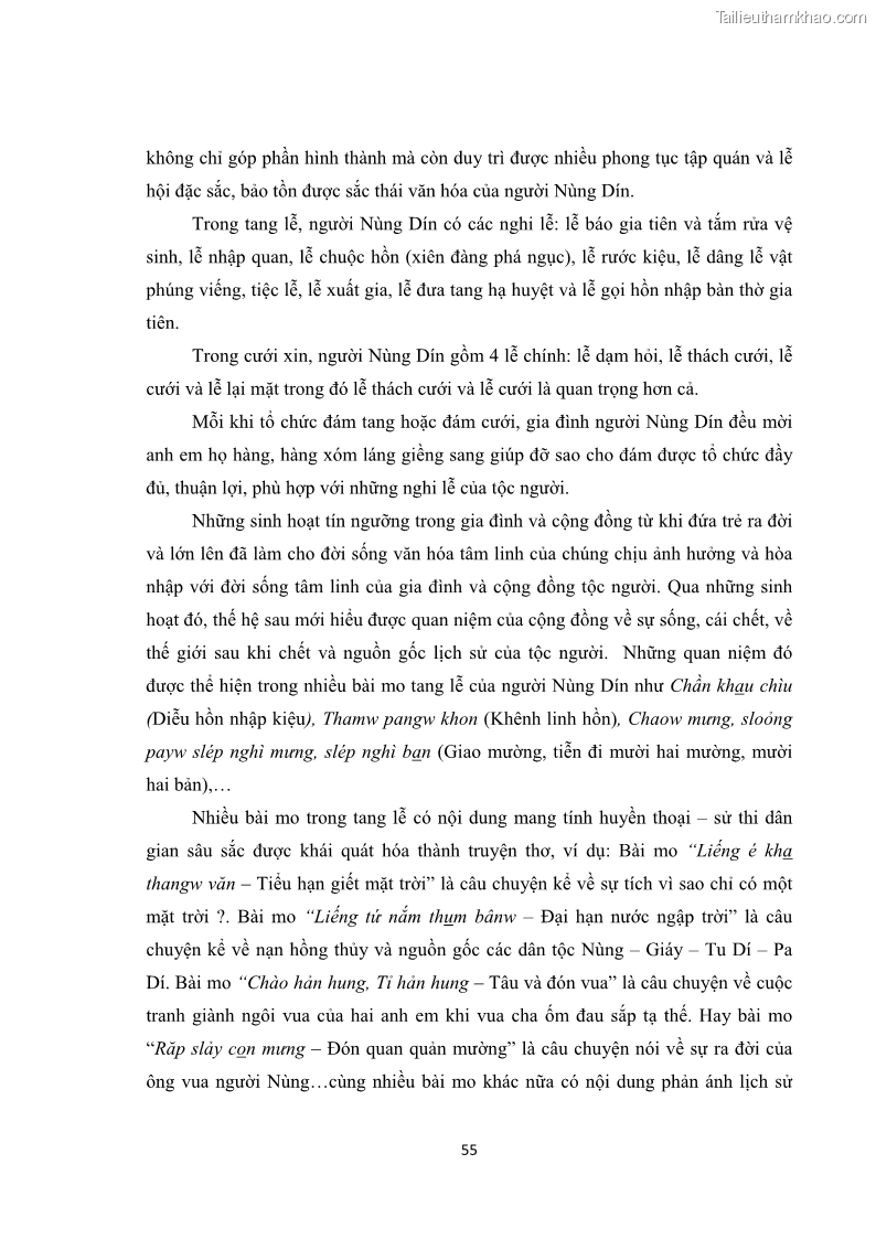 Luận văn thạc sĩ dân tộc học Tri thức địa phương về giáo dục trẻ em của người Nùng Dín ở thôn Tùng Lâu, Xã Tung Chung Phố, Huyện Mường Khương, tỉnh Lào Cai - 6 Trang 61