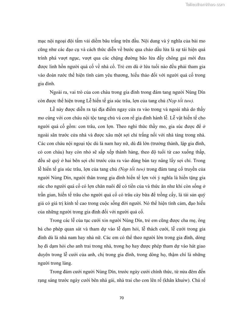 Luận văn thạc sĩ dân tộc học Tri thức địa phương về giáo dục trẻ em của người Nùng Dín ở thôn Tùng Lâu, Xã Tung Chung Phố, Huyện Mường Khương, tỉnh Lào Cai - 7 Trang 76