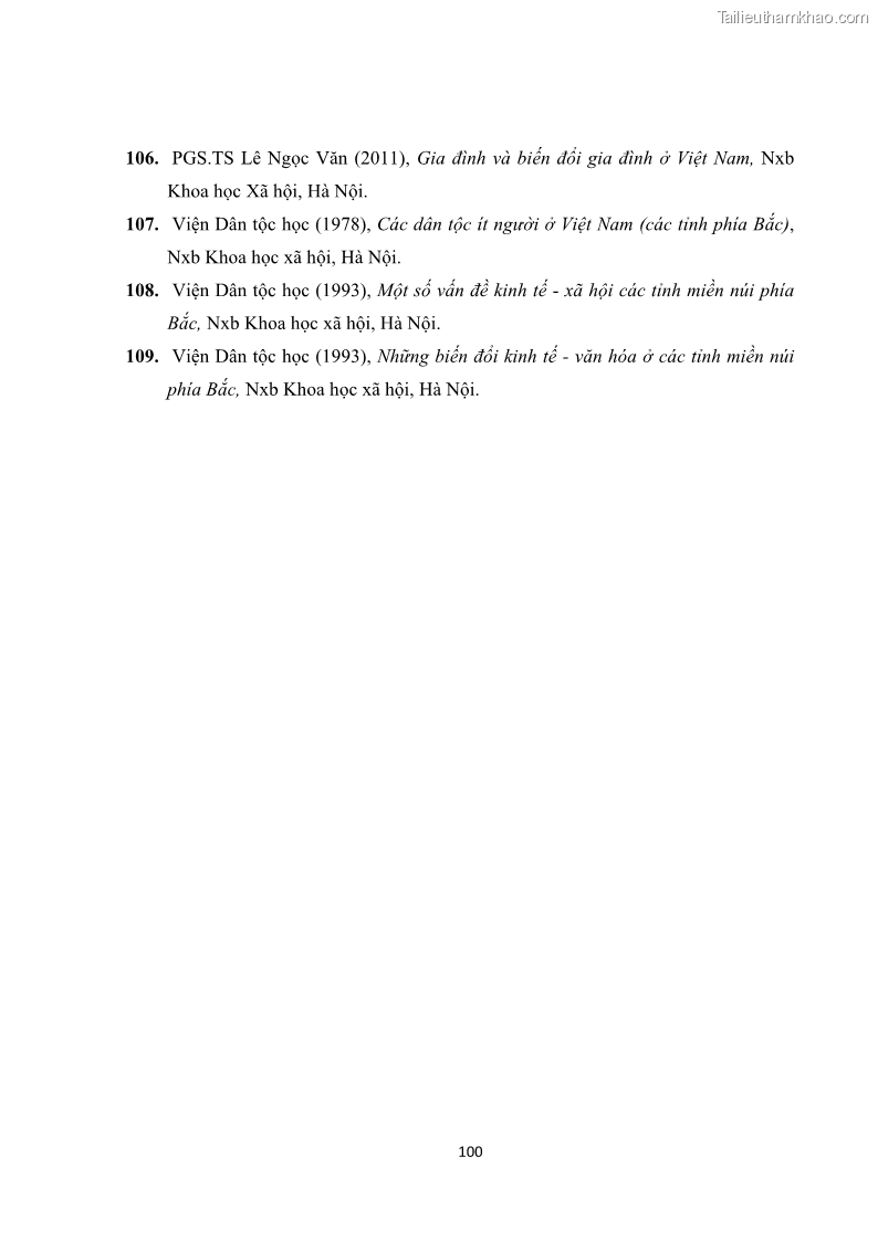 Luận văn thạc sĩ dân tộc học Tri thức địa phương về giáo dục trẻ em của người Nùng Dín ở thôn Tùng Lâu, Xã Tung Chung Phố, Huyện Mường Khương, tỉnh Lào Cai - 9 Trang 106