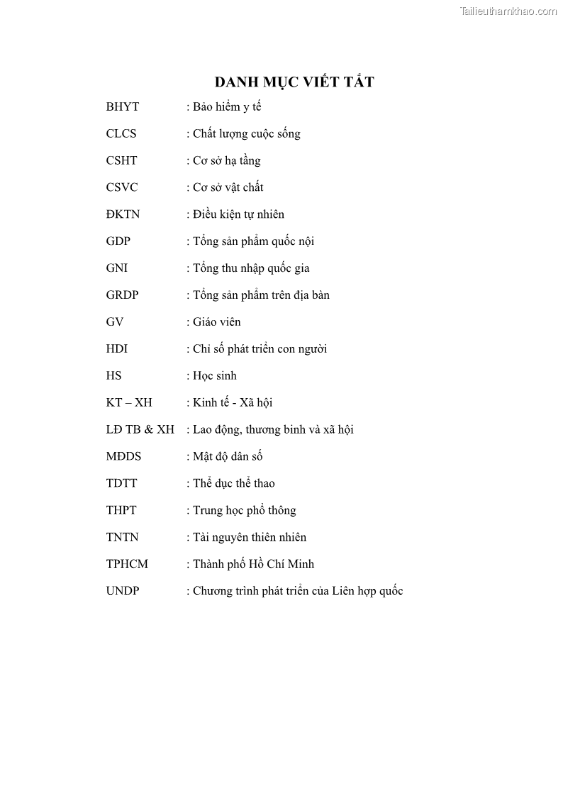 Luận văn thạc sĩ địa lý Chất lượng cuộc sống dân cư quận 6, thành phố Hồ Chí Minh - 1 Trang 7