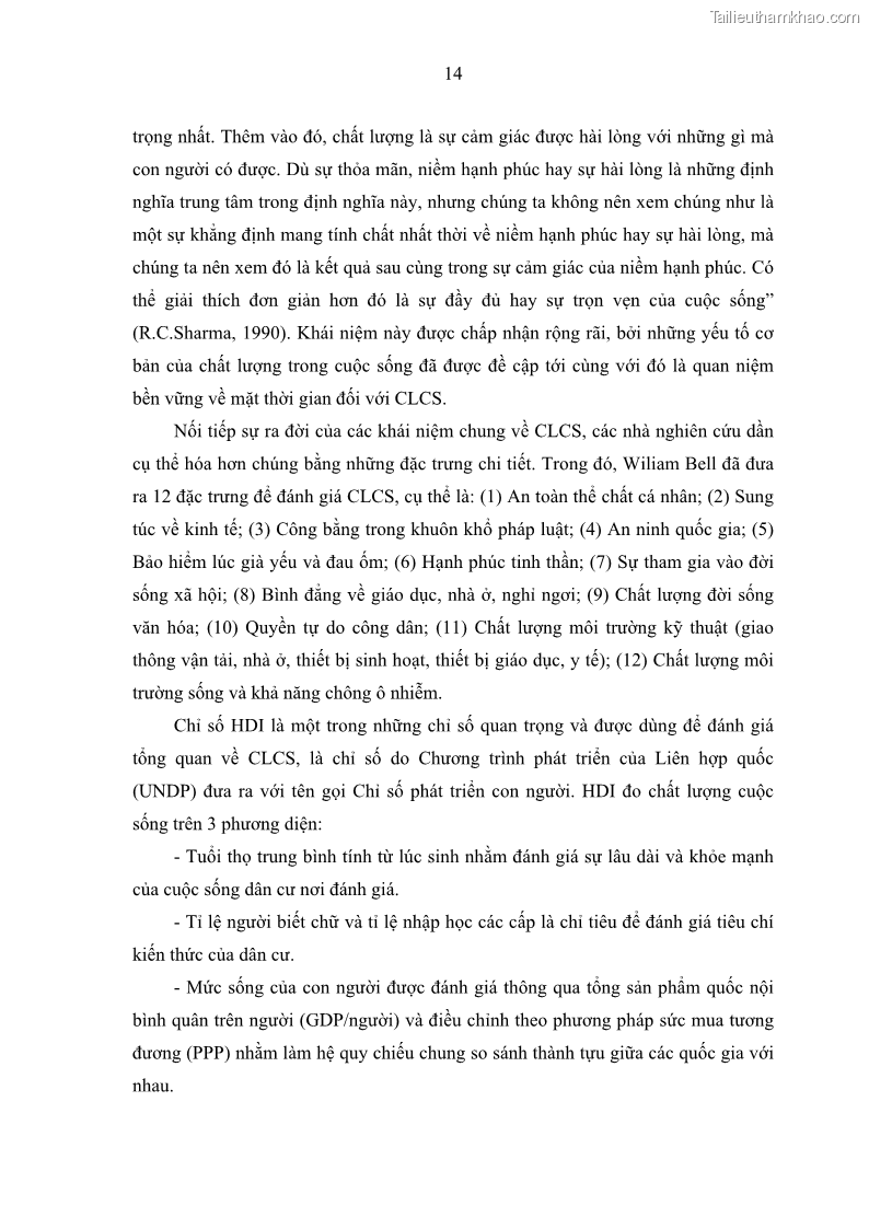 Luận văn thạc sĩ địa lý Chất lượng cuộc sống dân cư quận 6, thành phố Hồ Chí Minh - 2 Trang 24