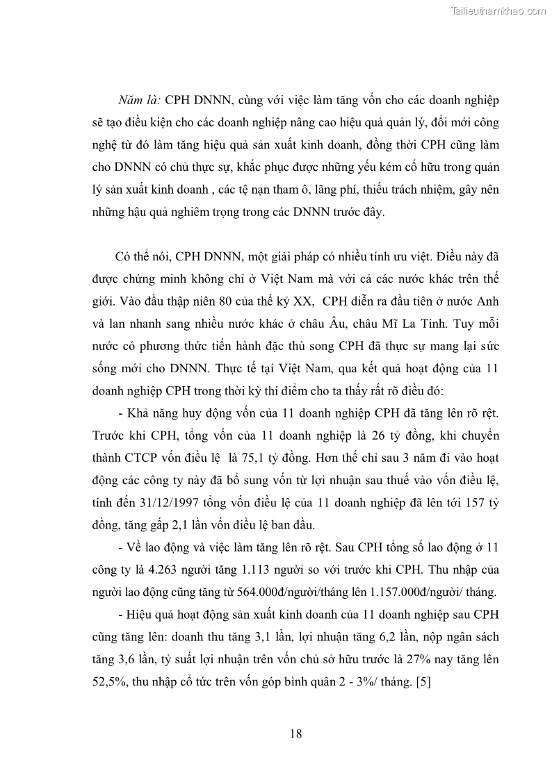 Luận văn thạc sĩ khoa học kinh tế Cổ phần hóa doanh nghiệp nhà nước của Thanh Hóa - 2 Trang 22