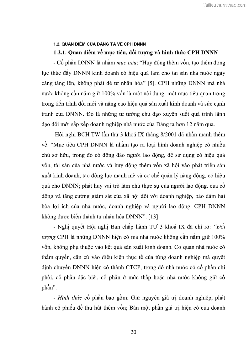 Luận văn thạc sĩ khoa học kinh tế Cổ phần hóa doanh nghiệp nhà nước của Thanh Hóa - 2 Trang 24