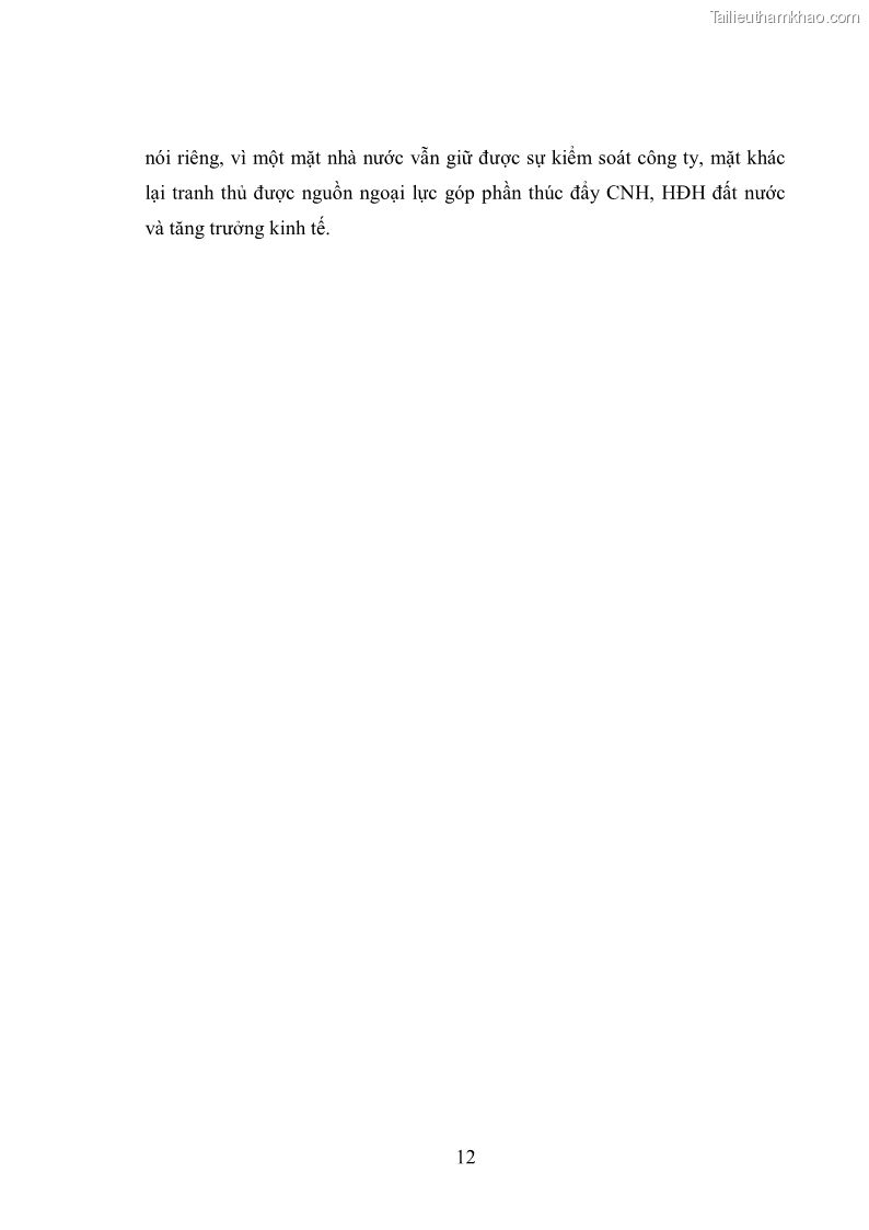 Luận văn thạc sĩ khoa học kinh tế Cổ phần hóa doanh nghiệp nhà nước của Thanh Hóa - 2 Trang 16