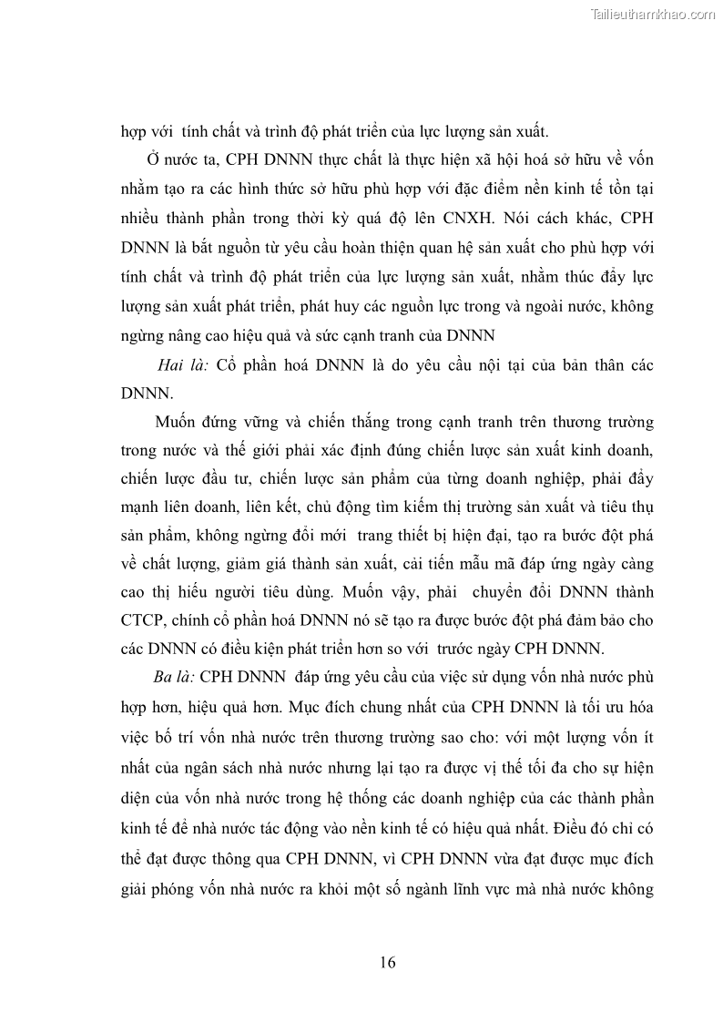 Luận văn thạc sĩ khoa học kinh tế Cổ phần hóa doanh nghiệp nhà nước của Thanh Hóa - 2 Trang 20