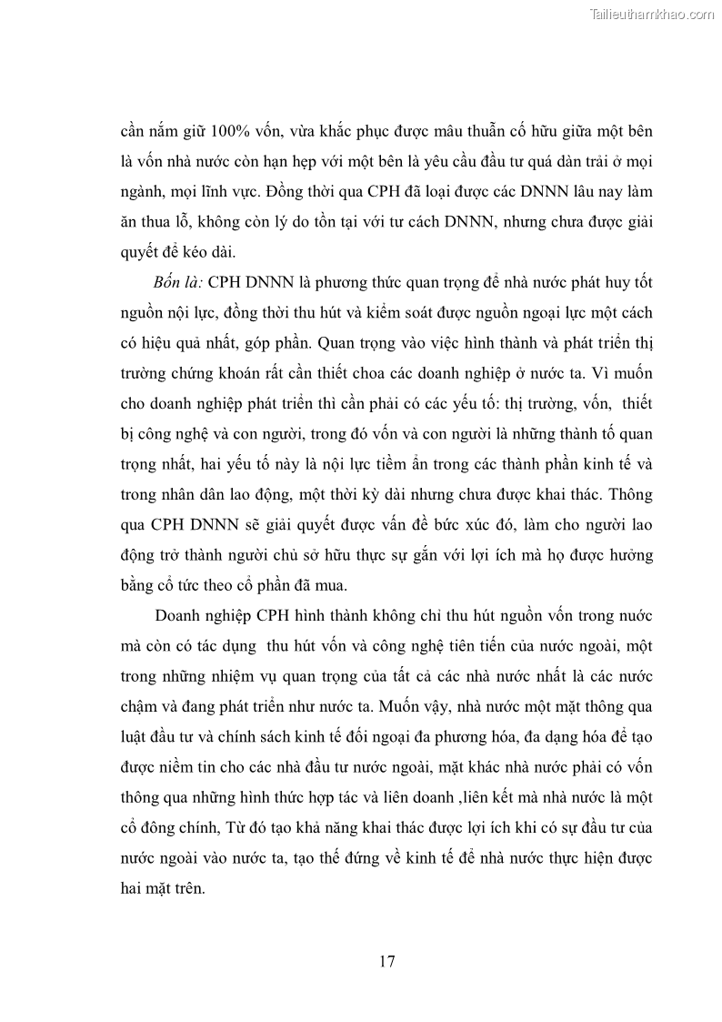 Luận văn thạc sĩ khoa học kinh tế Cổ phần hóa doanh nghiệp nhà nước của Thanh Hóa - 2 Trang 21
