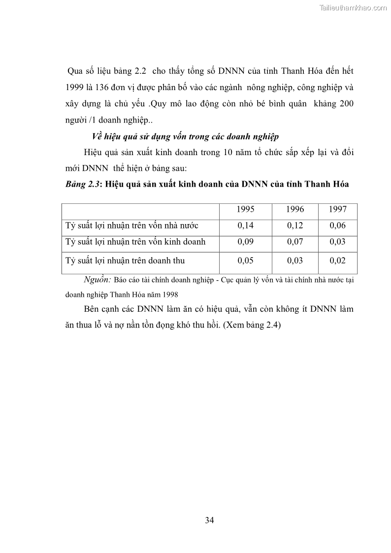 Luận văn thạc sĩ khoa học kinh tế Cổ phần hóa doanh nghiệp nhà nước của Thanh Hóa - 4 Trang 38