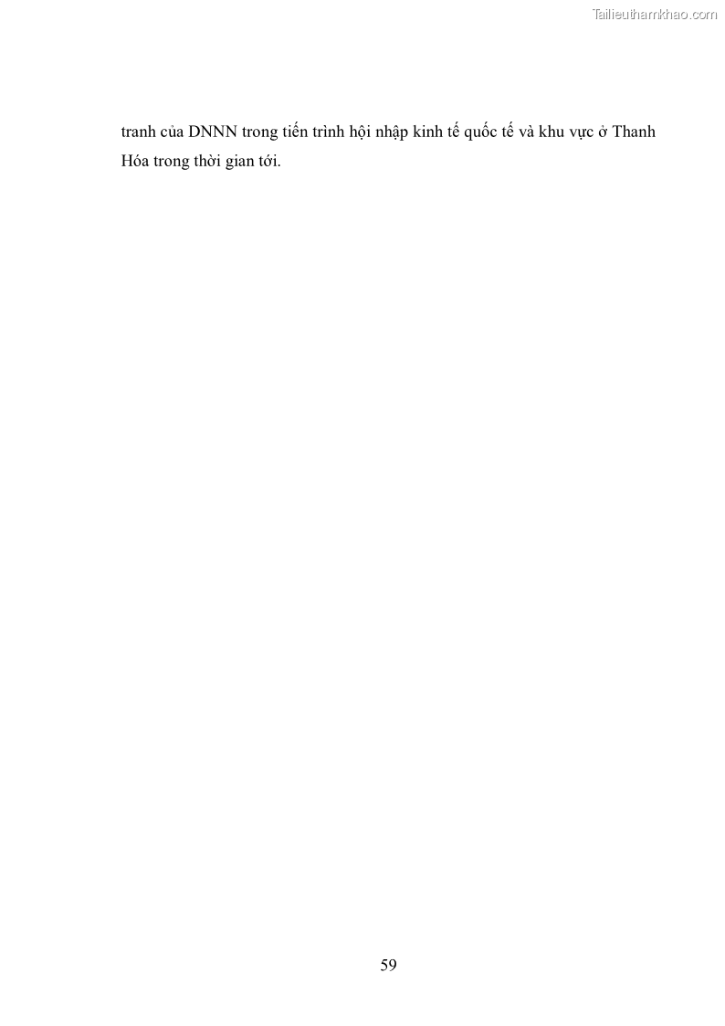 Luận văn thạc sĩ khoa học kinh tế Cổ phần hóa doanh nghiệp nhà nước của Thanh Hóa - 6 Trang 63