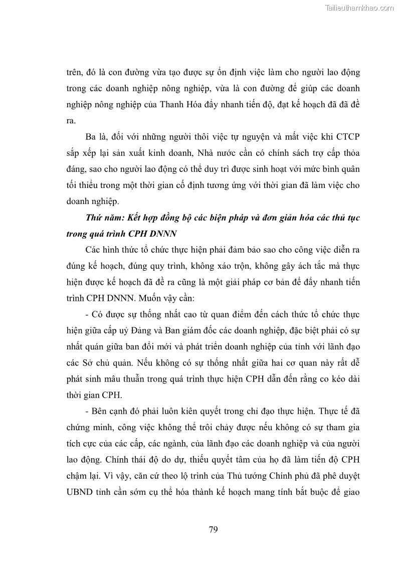 Luận văn thạc sĩ khoa học kinh tế Cổ phần hóa doanh nghiệp nhà nước của Thanh Hóa - 7 Trang 83