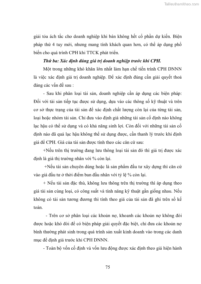 Luận văn thạc sĩ khoa học kinh tế Cổ phần hóa doanh nghiệp nhà nước của Thanh Hóa - 7 Trang 79