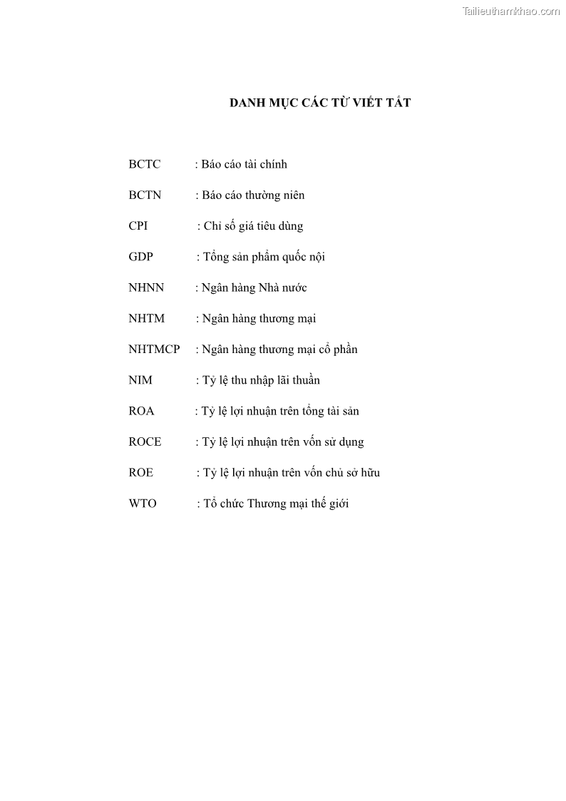 Luận văn thạc sĩ kinh tế Các nhân tố ảnh hưởng đến khả năng sinh lợi tại các ngân hàng thương mại cổ phần Việt Nam - 1 Trang 9