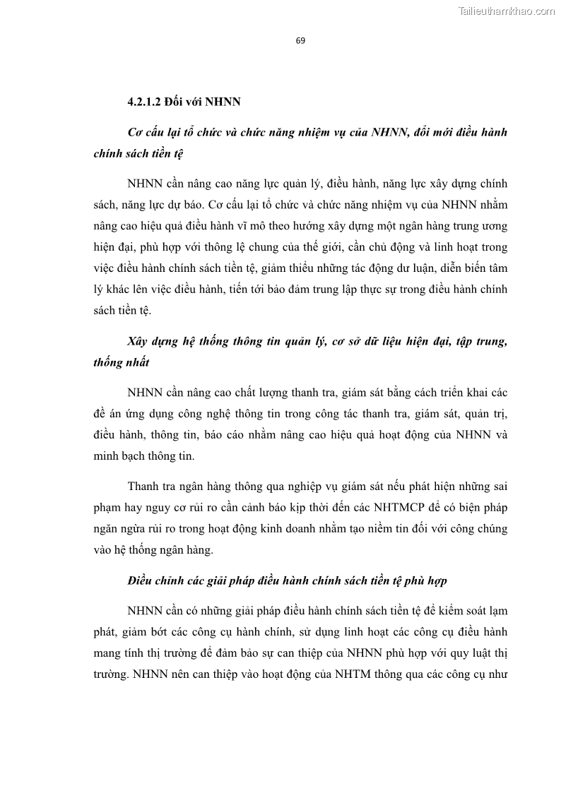 Luận văn thạc sĩ kinh tế Các nhân tố ảnh hưởng đến khả năng sinh lợi tại các ngân hàng thương mại cổ phần Việt Nam - 7 Trang 80