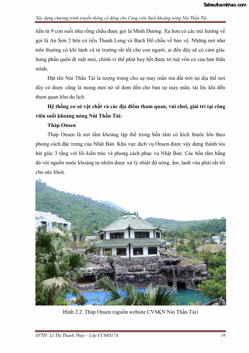 Đồ án tốt nghiệp marketing du lịch Xây dựng chương trình truyền thông cổ động cho công viên suối khoáng nóng Núi Thần Tài - 3 Trang 29
