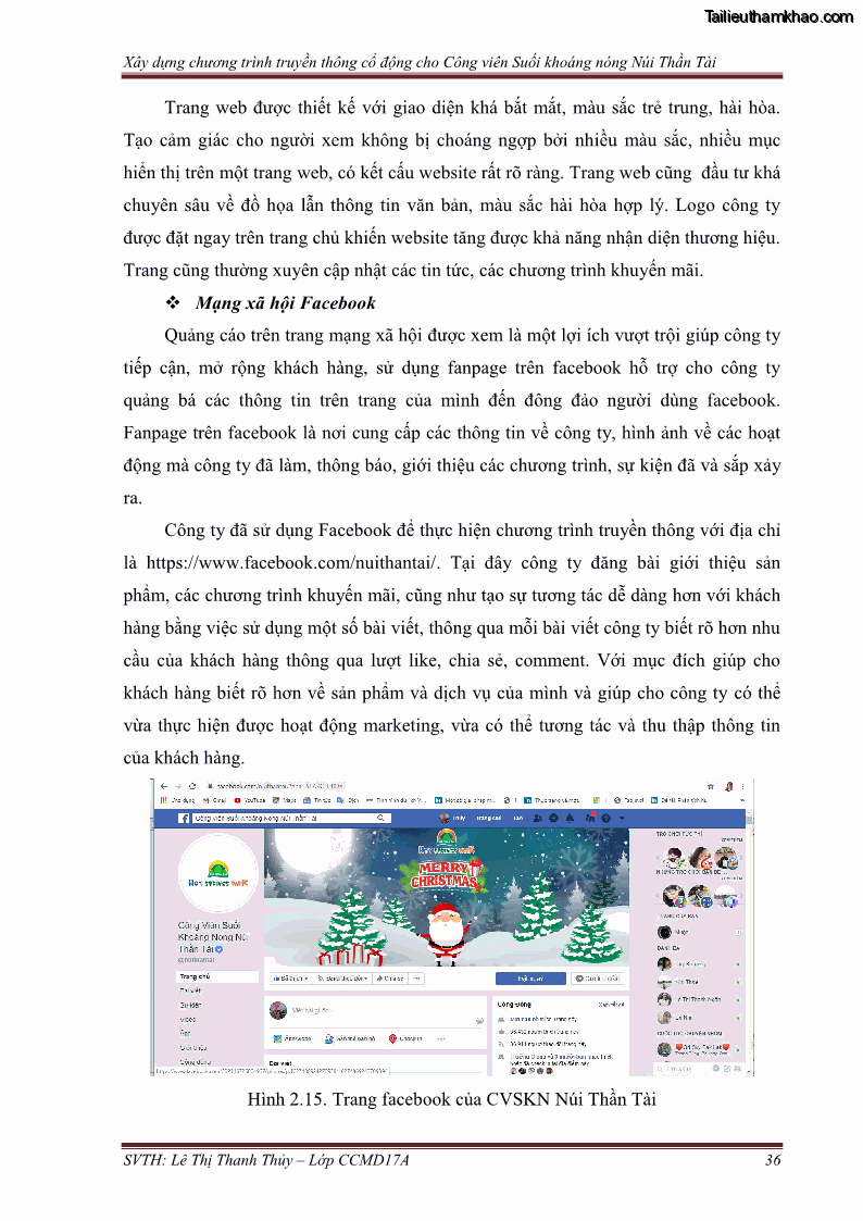 Đồ án tốt nghiệp marketing du lịch Xây dựng chương trình truyền thông cổ động cho công viên suối khoáng nóng Núi Thần Tài - 4 Trang 46