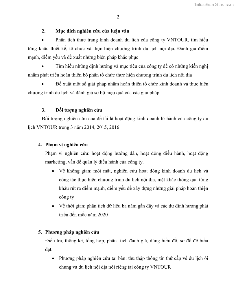 Khóa luận tốt nghiệp Giải pháp nhằm nâng cao hiệu quả kinh doanh lữ hành nội địa tại Công ty cổ phần du lịch VNTOUR - 1 Trang 12