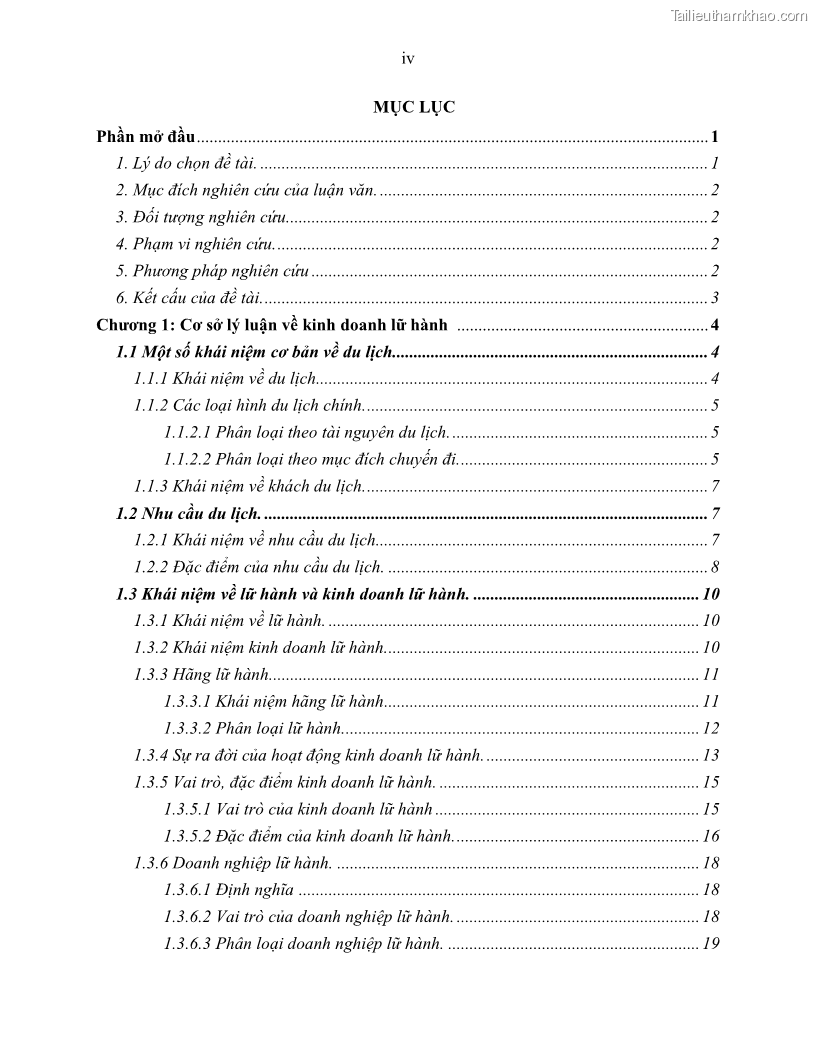 Khóa luận tốt nghiệp Giải pháp nhằm nâng cao hiệu quả kinh doanh lữ hành nội địa tại Công ty cổ phần du lịch VNTOUR - 1 Trang 5
