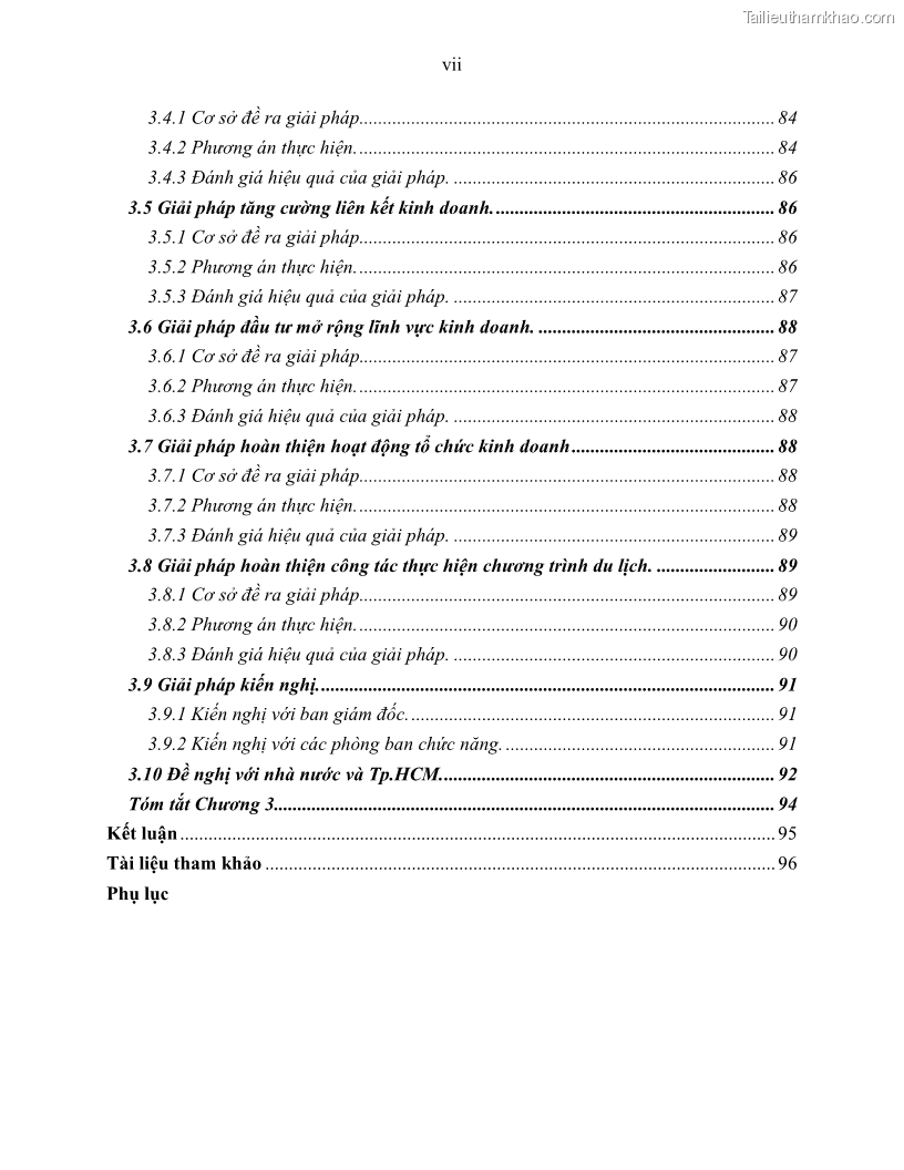 Khóa luận tốt nghiệp Giải pháp nhằm nâng cao hiệu quả kinh doanh lữ hành nội địa tại Công ty cổ phần du lịch VNTOUR - 1 Trang 8