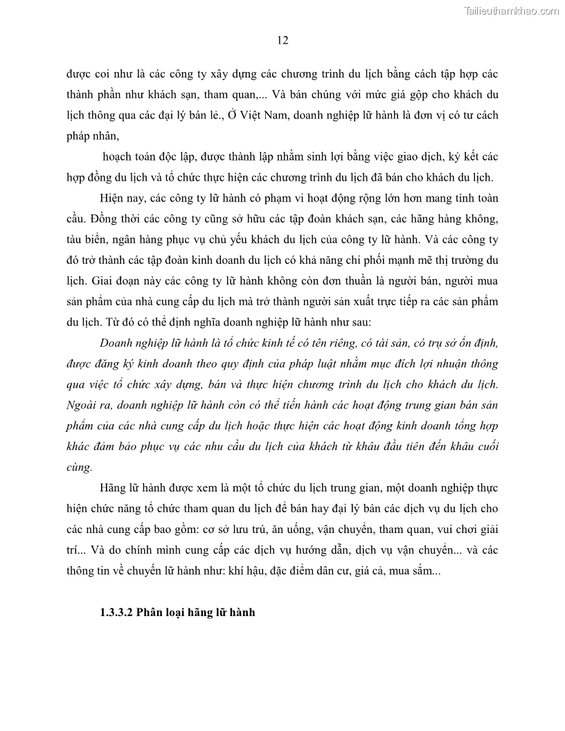 Khóa luận tốt nghiệp Giải pháp nhằm nâng cao hiệu quả kinh doanh lữ hành nội địa tại Công ty cổ phần du lịch VNTOUR - 2 Trang 22