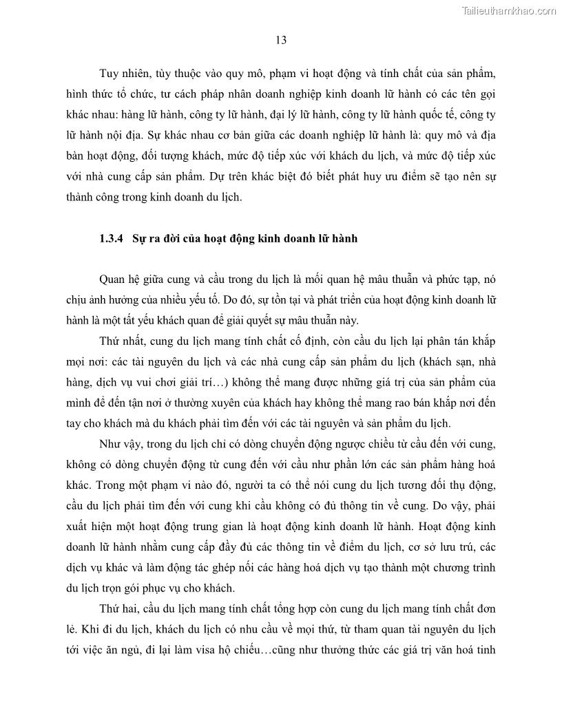 Khóa luận tốt nghiệp Giải pháp nhằm nâng cao hiệu quả kinh doanh lữ hành nội địa tại Công ty cổ phần du lịch VNTOUR - 2 Trang 23