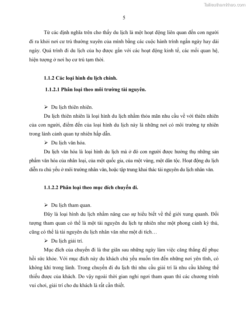 Khóa luận tốt nghiệp Giải pháp nhằm nâng cao hiệu quả kinh doanh lữ hành nội địa tại Công ty cổ phần du lịch VNTOUR - 2 Trang 15