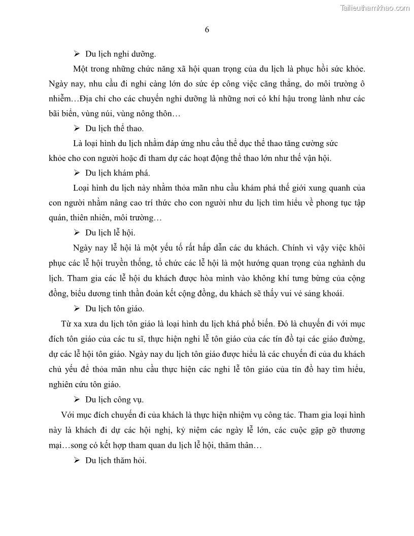 Khóa luận tốt nghiệp Giải pháp nhằm nâng cao hiệu quả kinh doanh lữ hành nội địa tại Công ty cổ phần du lịch VNTOUR - 2 Trang 16