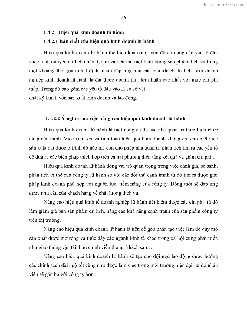 Khóa luận tốt nghiệp Giải pháp nhằm nâng cao hiệu quả kinh doanh lữ hành nội địa tại Công ty cổ phần du lịch VNTOUR - 3 Trang 36