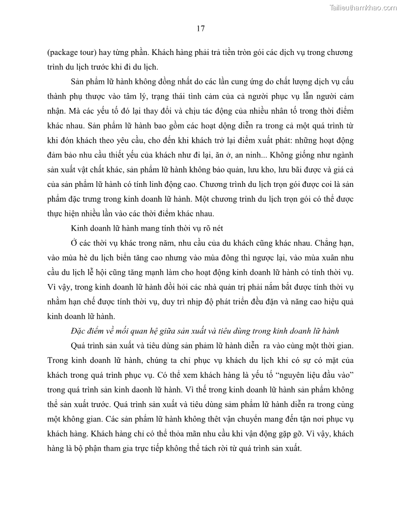 Khóa luận tốt nghiệp Giải pháp nhằm nâng cao hiệu quả kinh doanh lữ hành nội địa tại Công ty cổ phần du lịch VNTOUR - 3 Trang 27