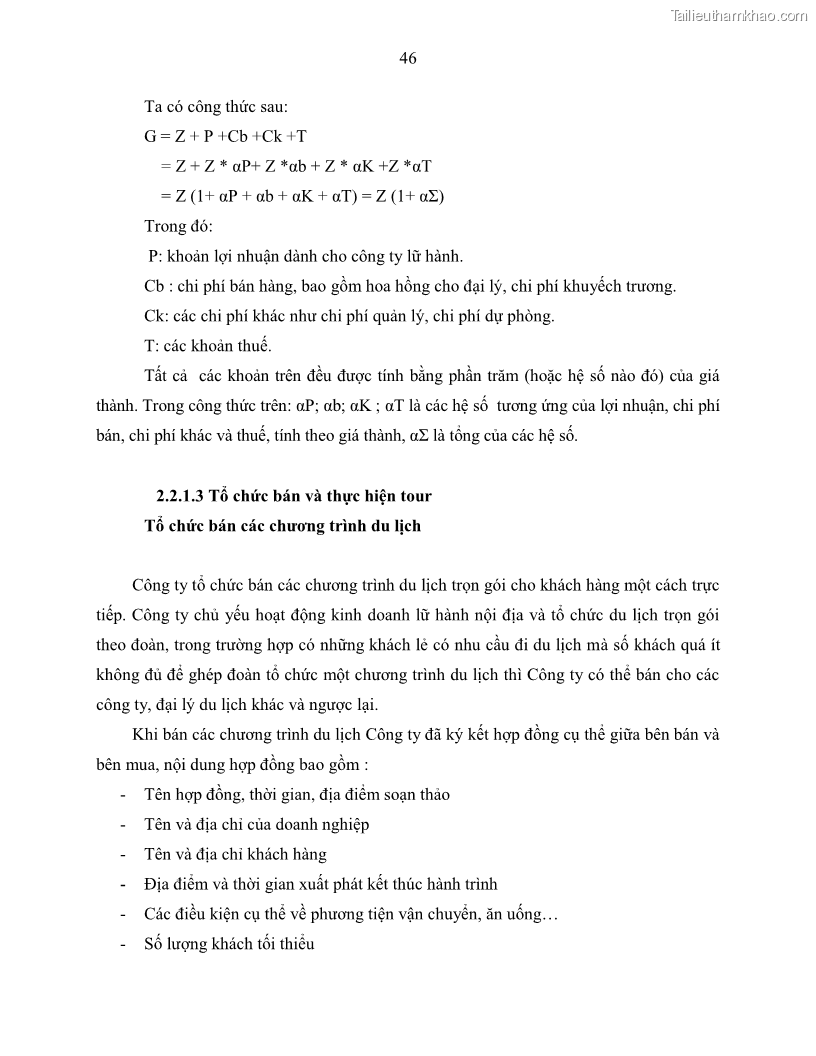 Khóa luận tốt nghiệp Giải pháp nhằm nâng cao hiệu quả kinh doanh lữ hành nội địa tại Công ty cổ phần du lịch VNTOUR - 5 Trang 56