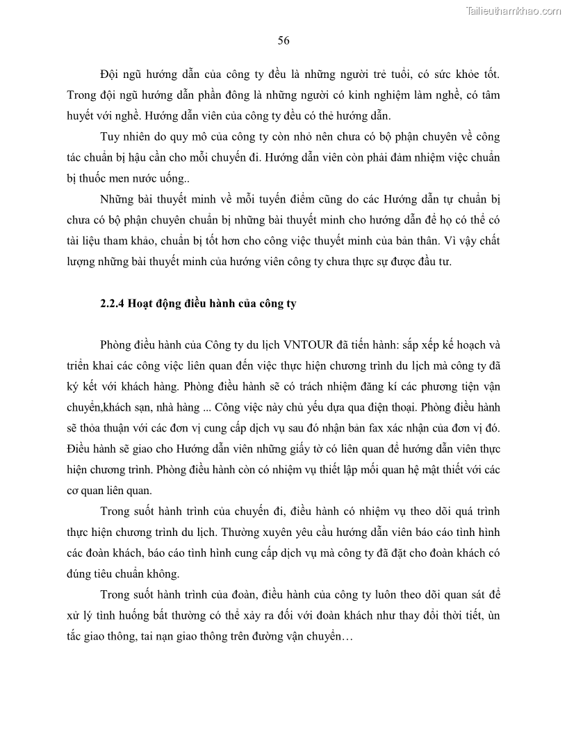 Khóa luận tốt nghiệp Giải pháp nhằm nâng cao hiệu quả kinh doanh lữ hành nội địa tại Công ty cổ phần du lịch VNTOUR - 6 Trang 66