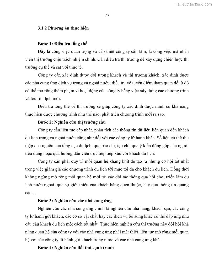 Khóa luận tốt nghiệp Giải pháp nhằm nâng cao hiệu quả kinh doanh lữ hành nội địa tại Công ty cổ phần du lịch VNTOUR - 8 Trang 87