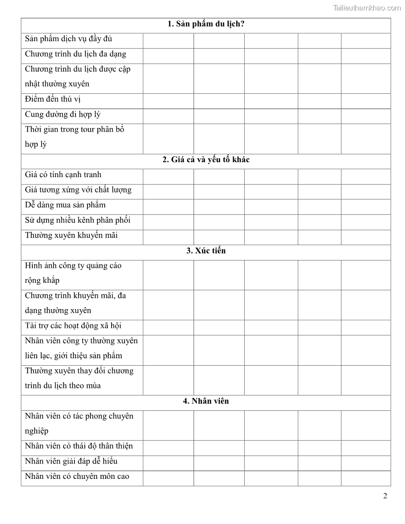 Khóa luận tốt nghiệp Giải pháp nhằm nâng cao hiệu quả kinh doanh lữ hành nội địa tại Công ty cổ phần du lịch VNTOUR - 9 Trang 108