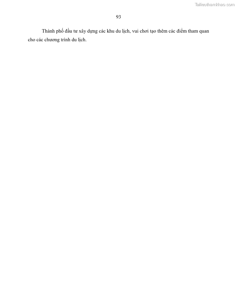 Khóa luận tốt nghiệp Giải pháp nhằm nâng cao hiệu quả kinh doanh lữ hành nội địa tại Công ty cổ phần du lịch VNTOUR - 9 Trang 103