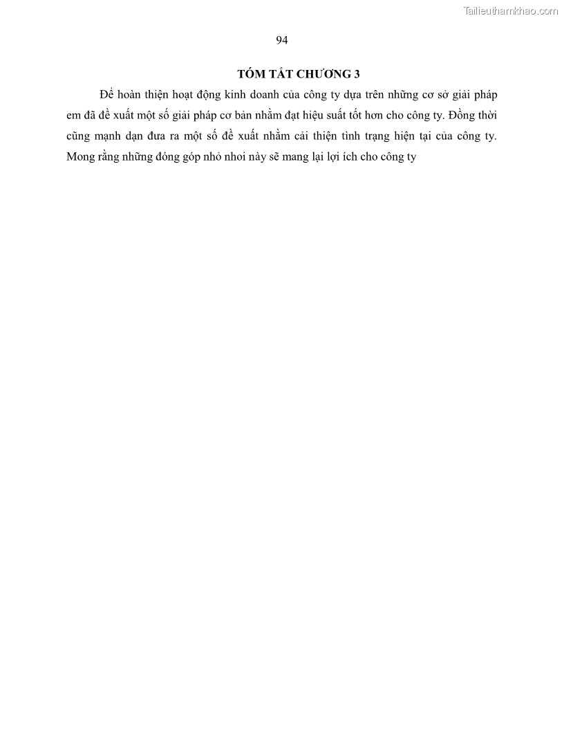 Khóa luận tốt nghiệp Giải pháp nhằm nâng cao hiệu quả kinh doanh lữ hành nội địa tại Công ty cổ phần du lịch VNTOUR - 9 Trang 104